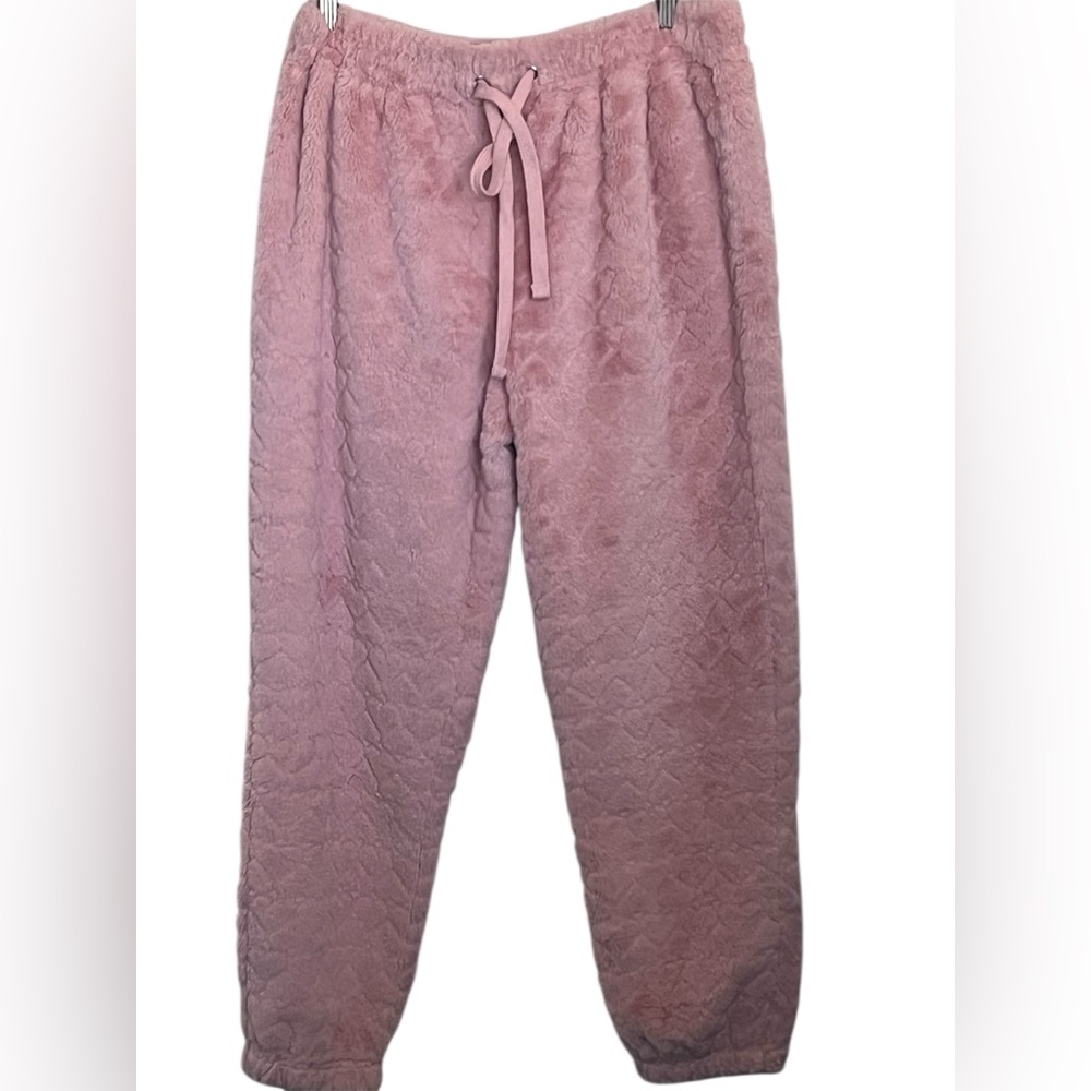 Crave Fame Blush Pink Fuzzy Joggers